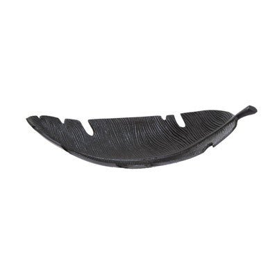Prato Black Finish Curved Leaf Dish - Bargainia.com - 5018705498119