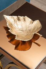 Prato Gold Finish Leaf Dish - Bargainia.com - 5018705438245