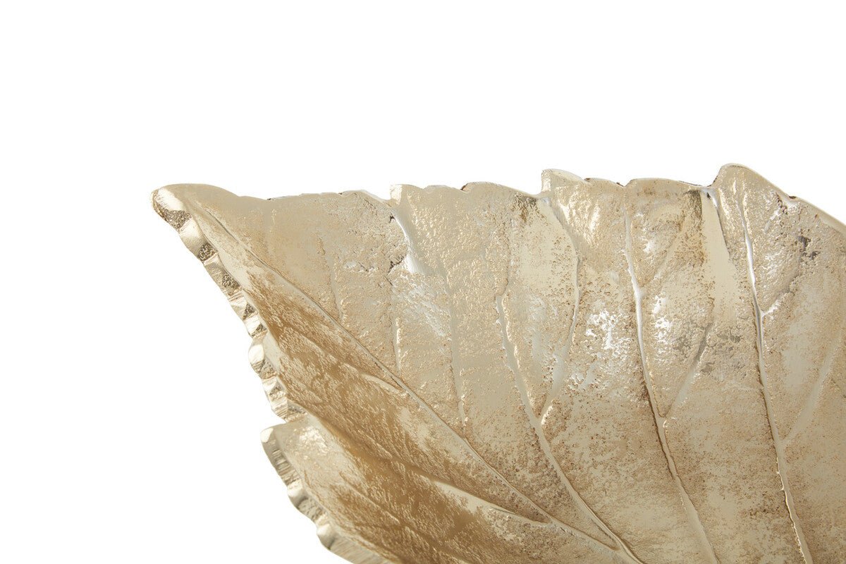Prato Gold Finish Leaf Dish - Bargainia.com - 5018705438245