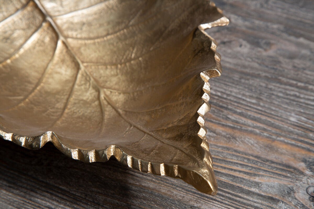 Prato Gold Finish Leaf Dish - Bargainia.com - 5018705438245