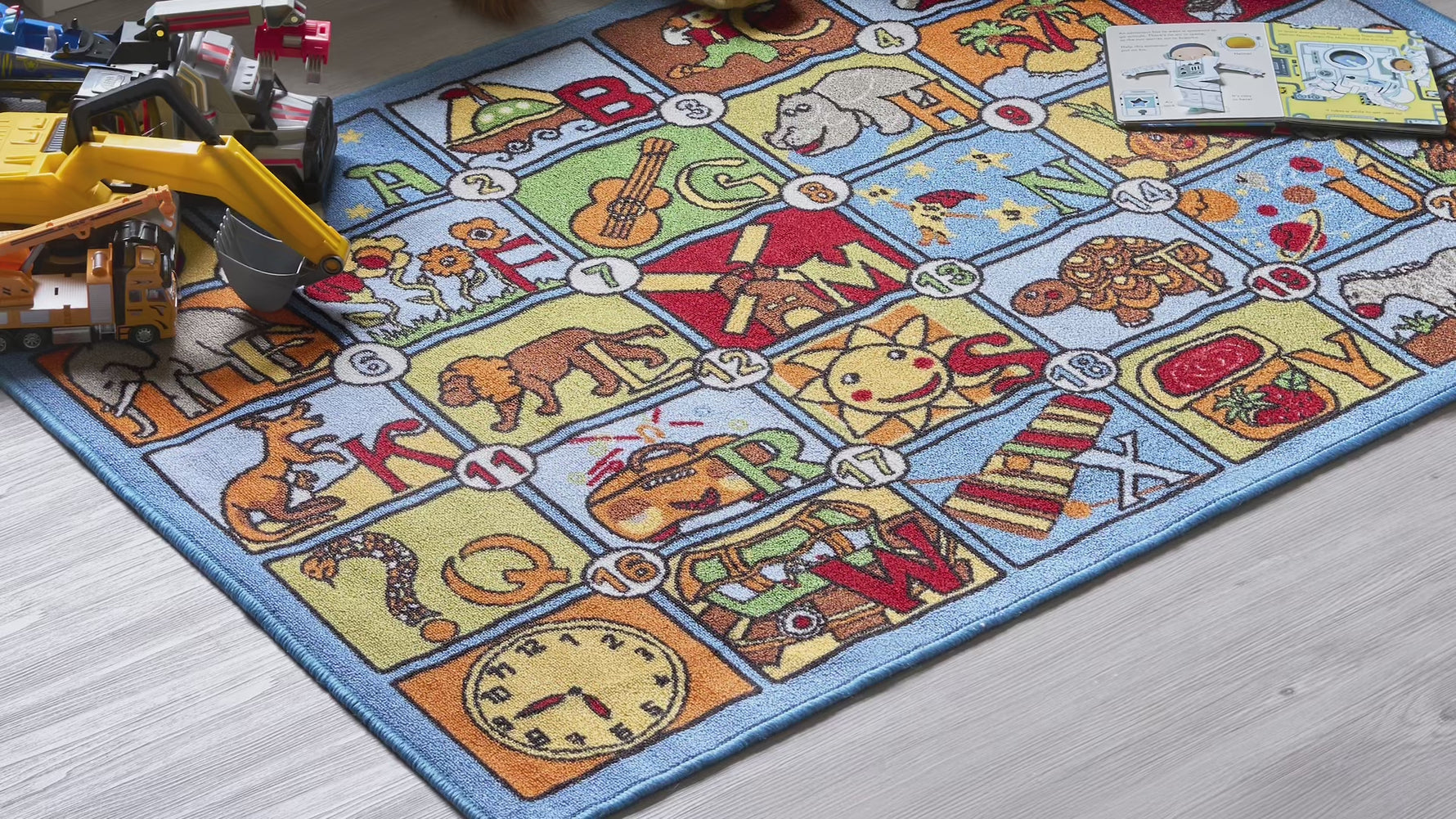 Alphabet Play Mat Nursery Play Room Non Slip Rug Alphabet Kids Play Mat Clearance