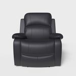 Faux Leather Manual Recliner Arm Chair - Black