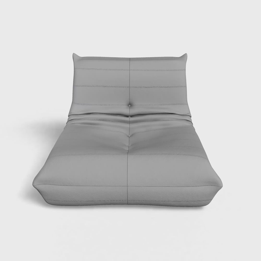 Cocoon Grey Floor Sofa Lounge Chair - Faux Suede Clearance