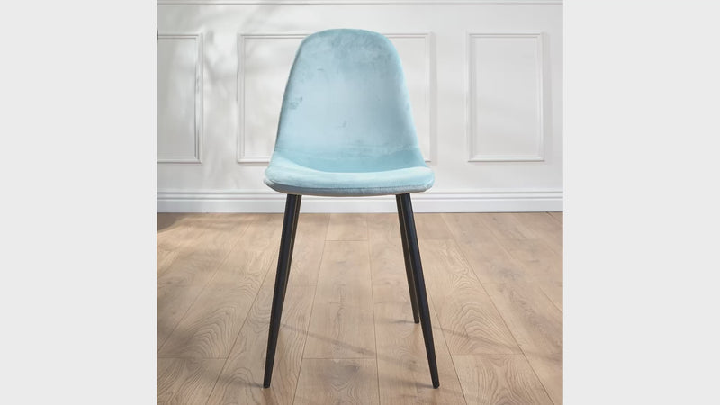 Ron Dining Chair - Velvet Blue Clearance