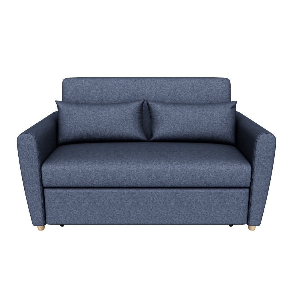 Dahlia Navy Blue 2 Seater Pull Out Sofa Bed - Convertible Sleeper Sofa Bargainia