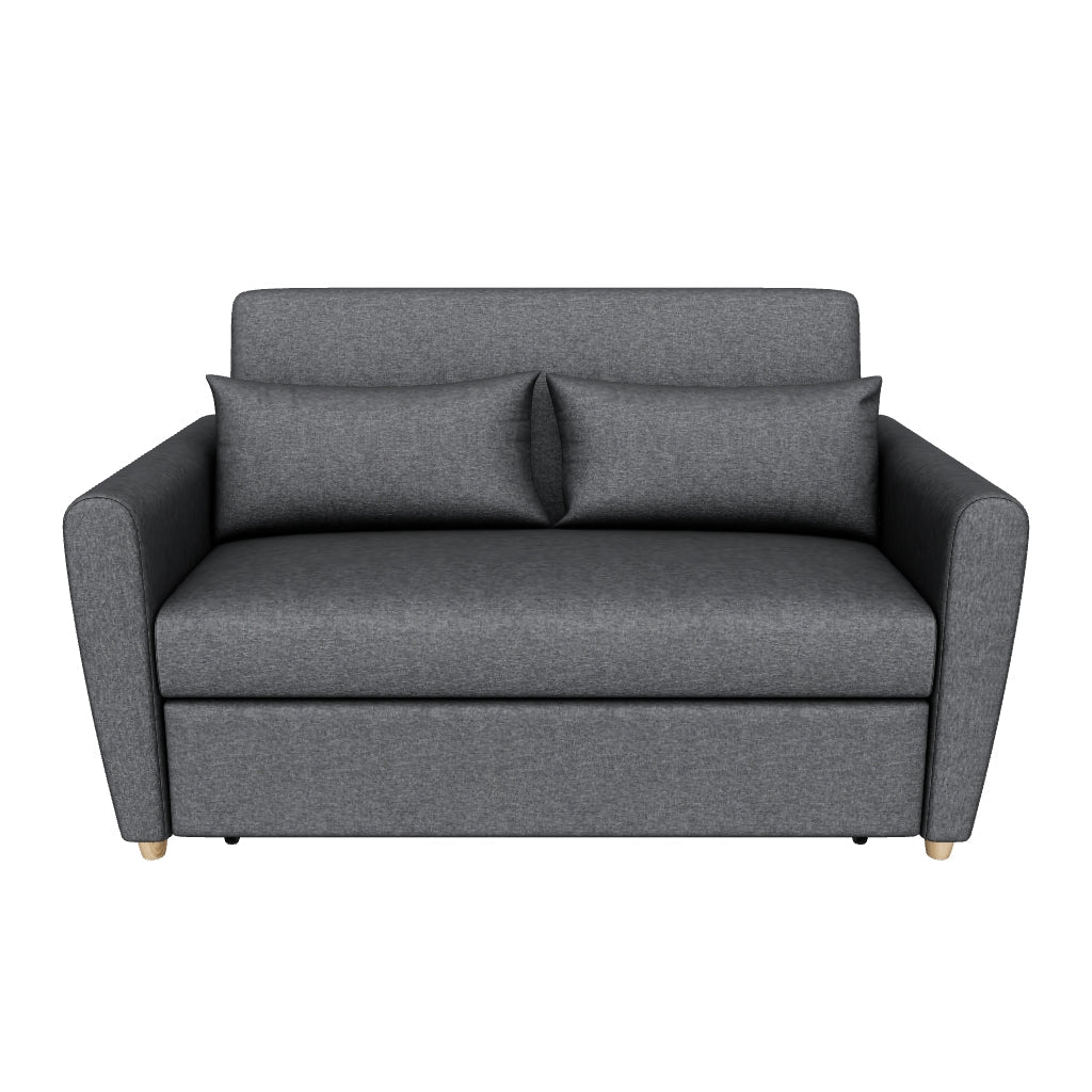 Dahlia Grey 2 Seater Pull Out Sofa Bed - Convertible Sleeper Sofa Sofas Bargainia