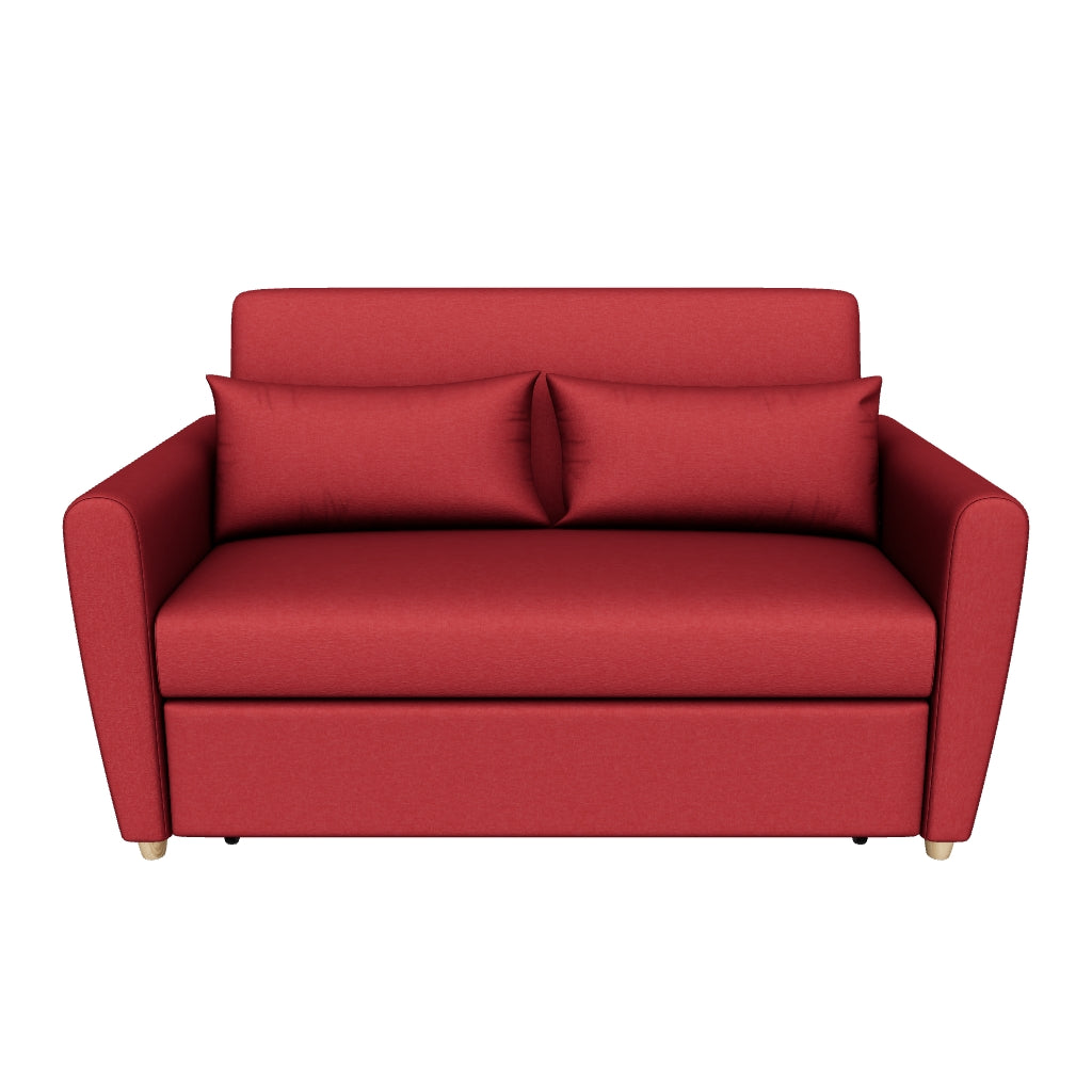 Dahlia Red 2 Seater Pull Out Sofa Bed - Convertible Sleeper Sofa Sofas Bargainia