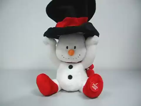 Christmas Plush Musical Animated Decoration - Peek-a-boo Snowbaby