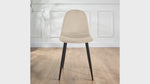 Ron Dining Chair - Ivory White Velvet Clearance