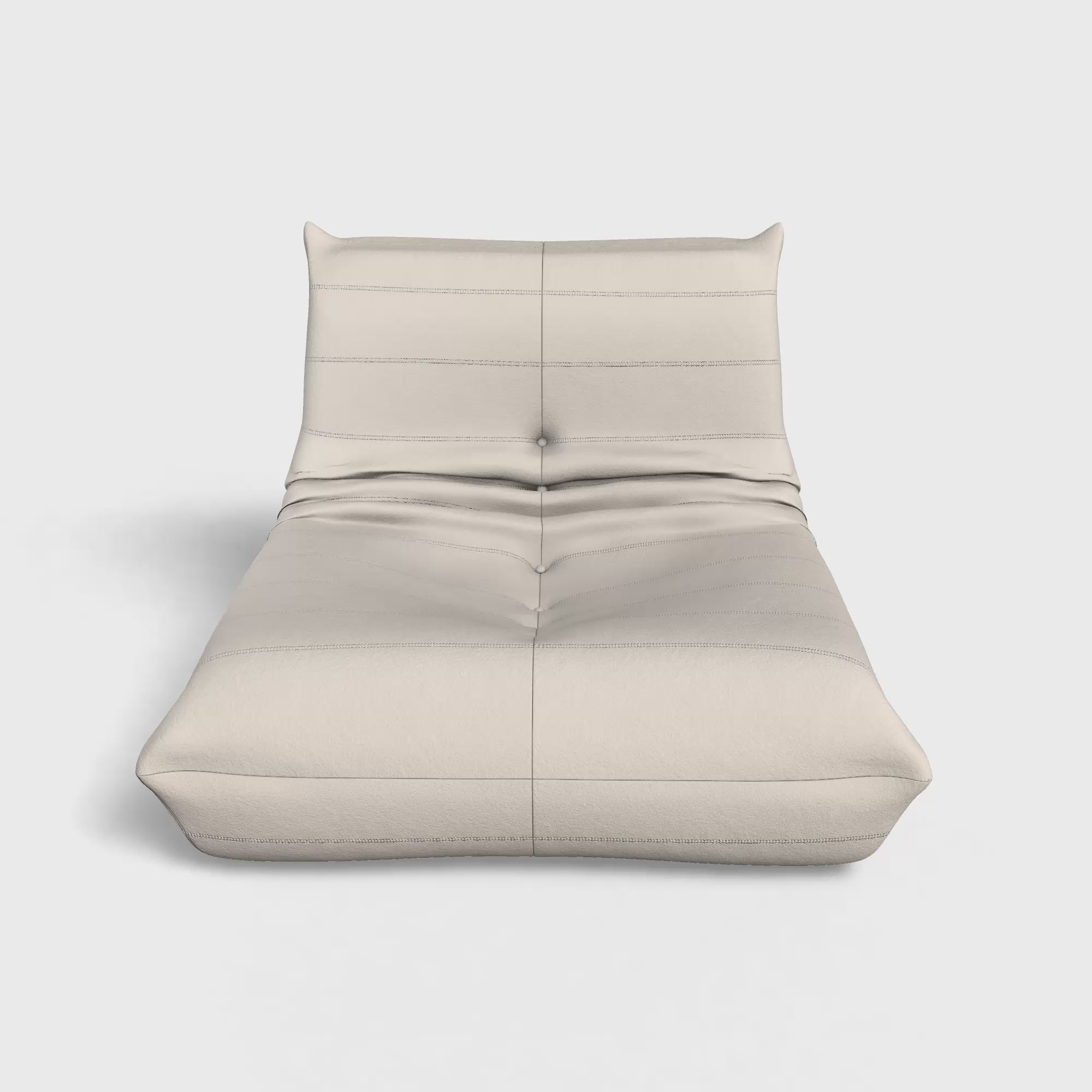 Load video: Cocoon Ivory Floor Sofa Lounge Chair - Faux Suede Clearance