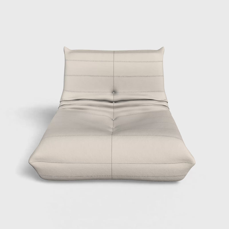 Cocoon Ivory Floor Sofa Lounge Chair - Faux Suede Clearance