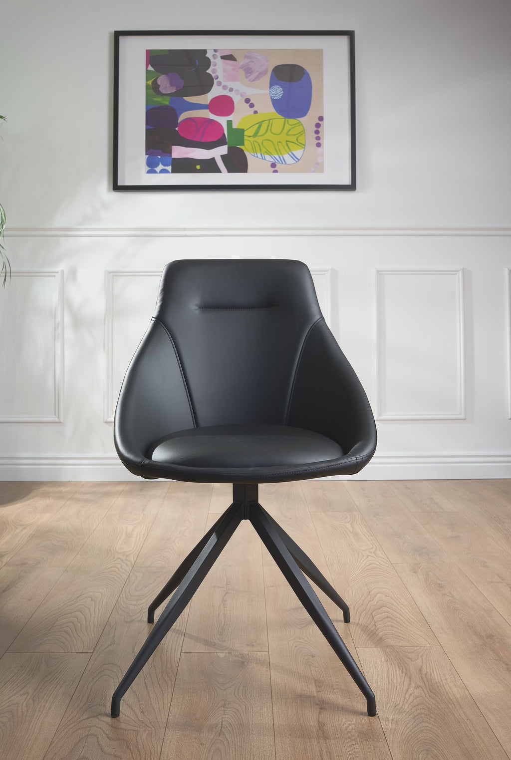 Lisbon Faux Leather Swivel Dining Chair - Brown Dining Chair Clearance