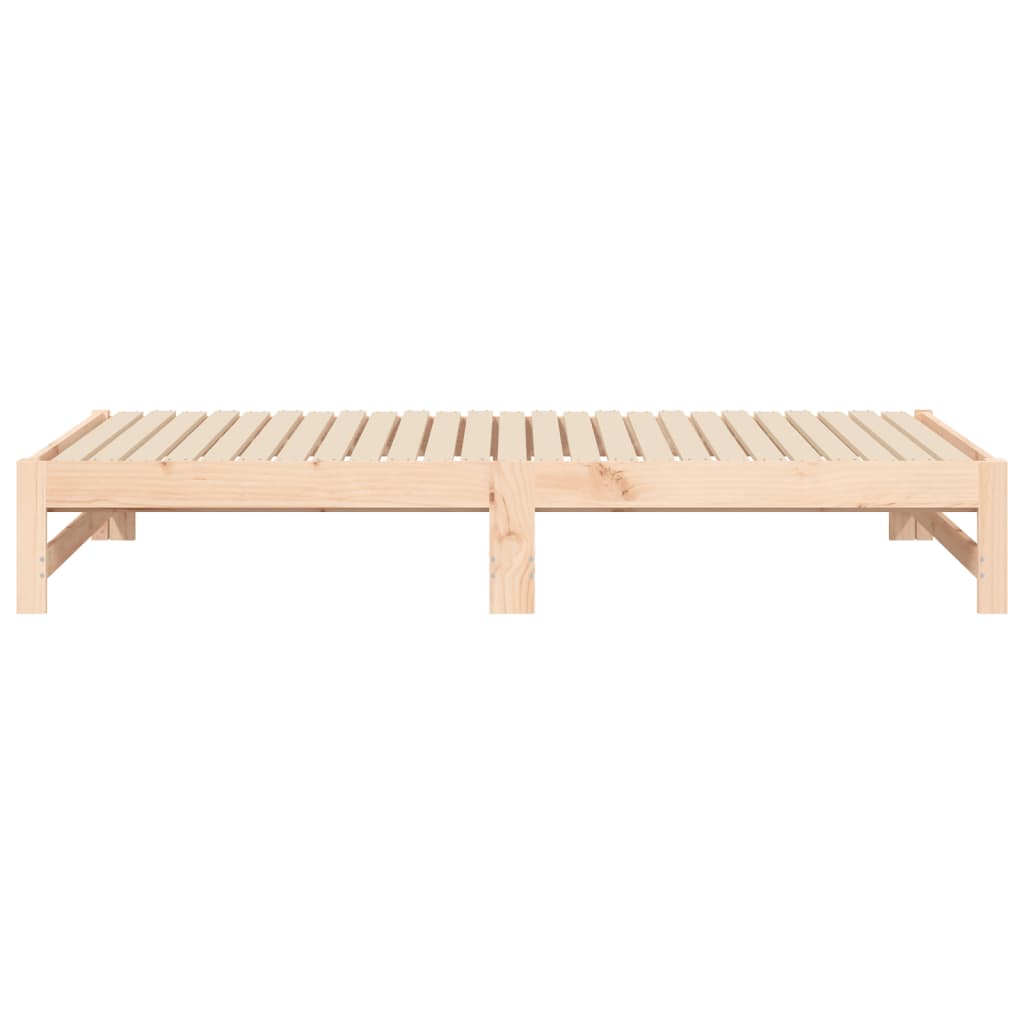 Pull - out Day Bed without Mattress 2x(75x190) cm Solid Wood Pine - Bargainia.com - 8720845639440 - 823419