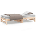 Pull - out Day Bed without Mattress 2x(75x190) cm Solid Wood Pine - Bargainia.com - 