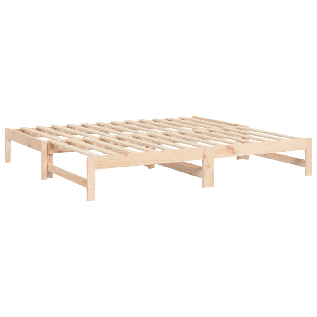 Pull - out Day Bed without Mattress 2x(75x190) cm Solid Wood Pine - Bargainia.com - 8720845639440 - 823419