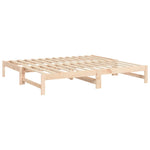 Pull - out Day Bed without Mattress 2x(75x190) cm Solid Wood Pine - Bargainia.com - 