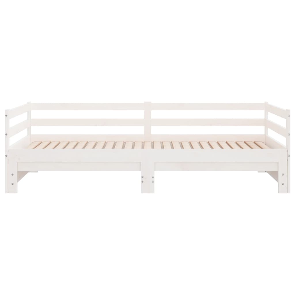 Pull - out Day Bed without Mattress White 2x(90x200)cm - Bargainia.com - 8720286641477 - 806951