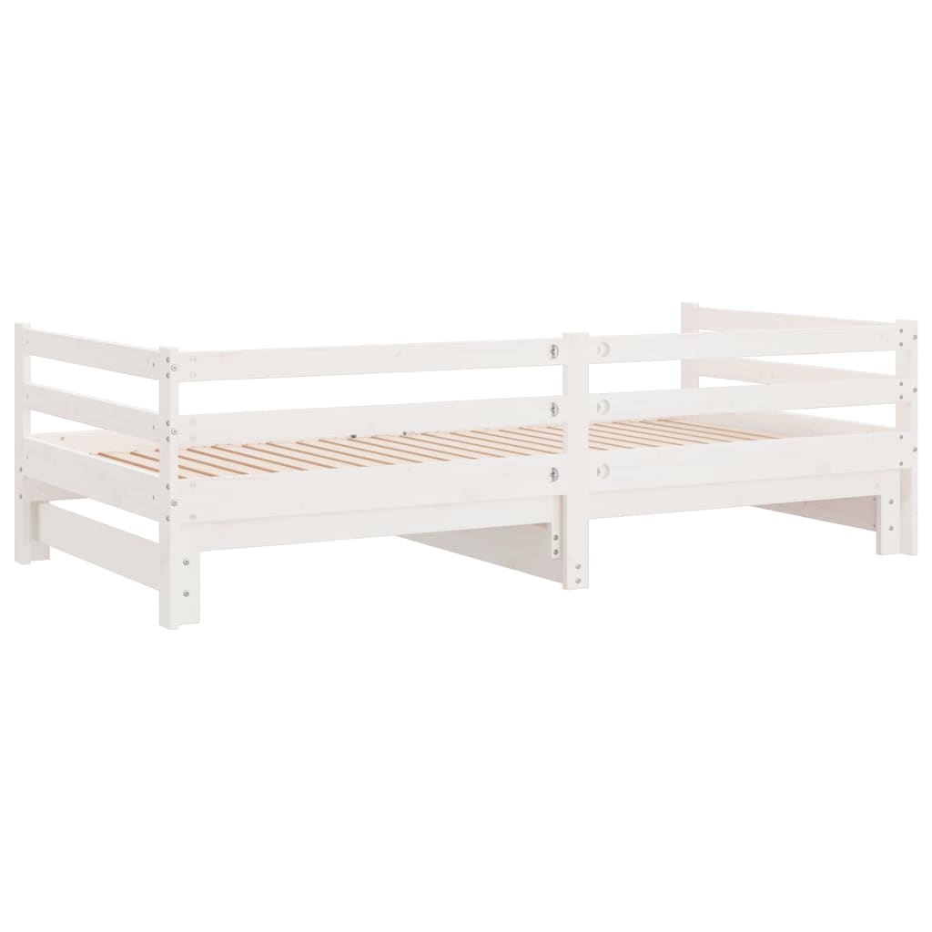 Pull - out Day Bed without Mattress White 2x(90x200)cm - Bargainia.com - 8720286641477 - 806951
