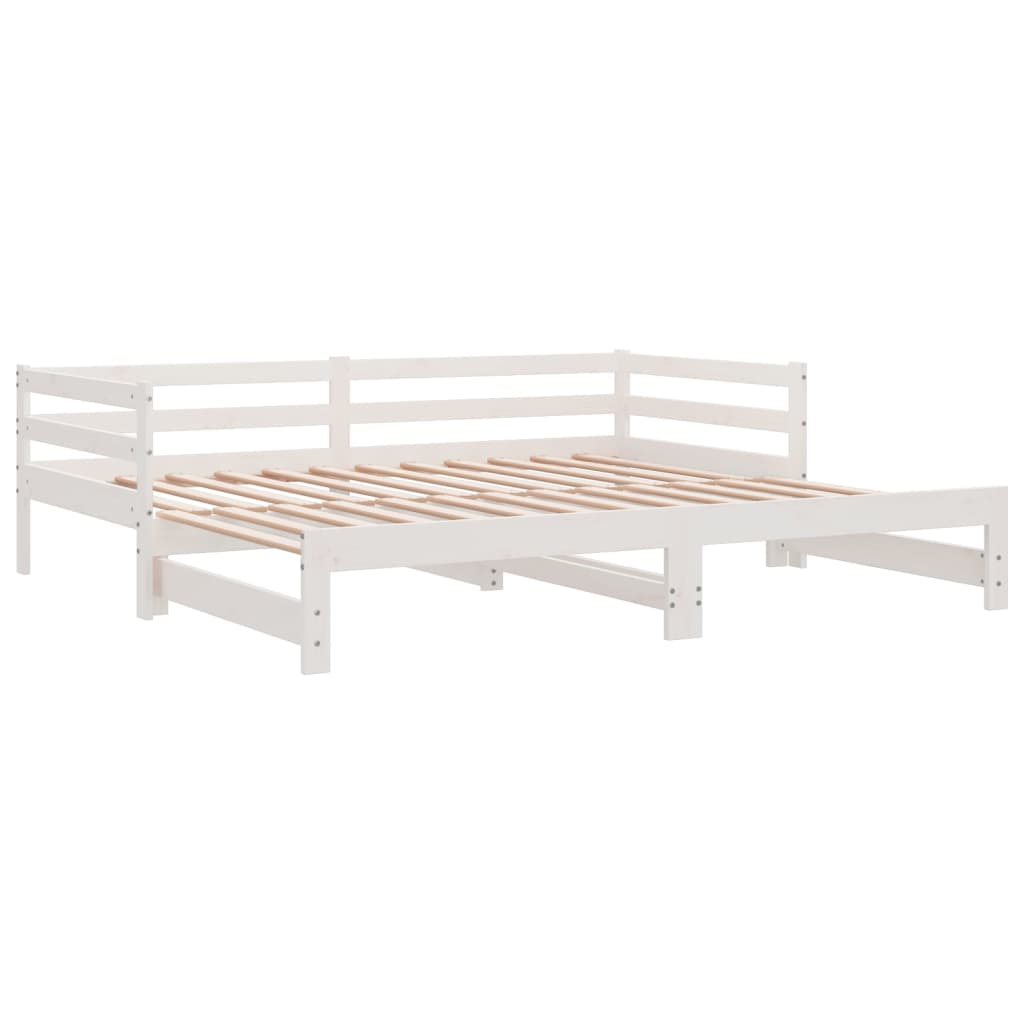 Pull - out Day Bed without Mattress White 2x(90x200)cm - Bargainia.com - 8720286641477 - 806951