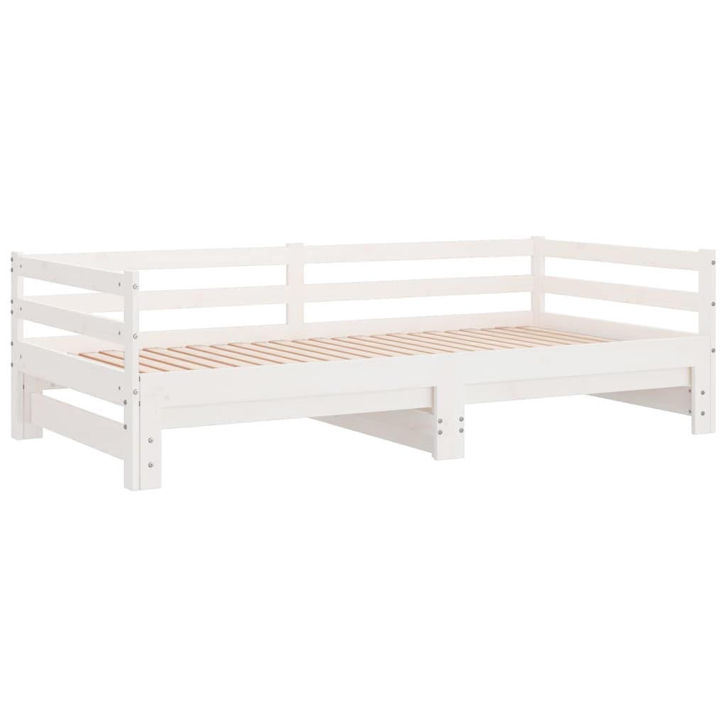 Pull - out Day Bed without Mattress White 2x(90x200)cm - Bargainia.com - 8720286641477 - 806951