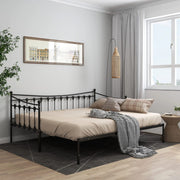 Pull - out Sofa Bed Frame without Mattress Black Metal 90x200 cm - Bargainia.com - 8720286195543 - 324758