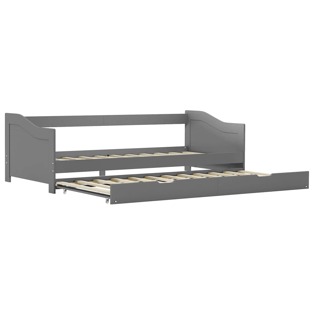 Pull - out Sofa Bed Frame without Mattress Grey 90x200 cm - Bargainia.com - 