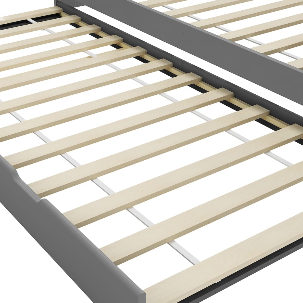 Pull - out Sofa Bed Frame without Mattress Grey 90x200 cm - Bargainia.com - 