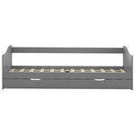 Pull - out Sofa Bed Frame without Mattress Grey 90x200 cm - Bargainia.com - 