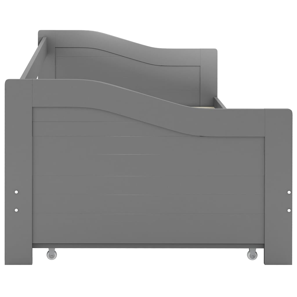 Pull - out Sofa Bed Frame without Mattress Grey 90x200 cm - Bargainia.com - 