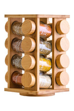Puro Bamboo Revolving Spice Rack with 16 Jars - Bargainia.com - 5063227018901
