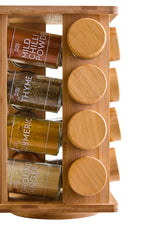 Puro Bamboo Revolving Spice Rack with 16 Jars - Bargainia.com - 5063227018901