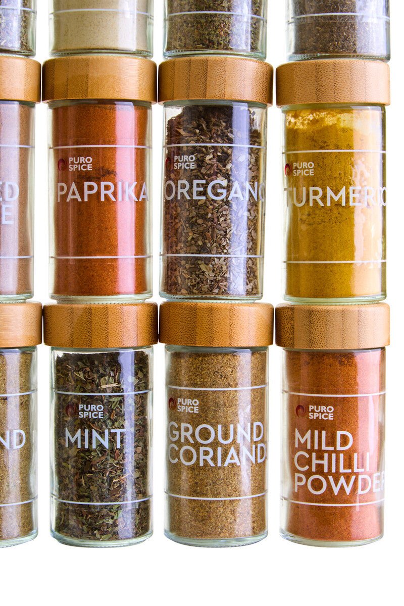 Puro Bamboo Revolving Spice Rack with 16 Jars - Bargainia.com - 5063227018901