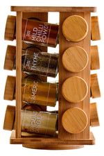 Puro Bamboo Revolving Spice Rack with 16 Jars - Bargainia.com - 5063227018901