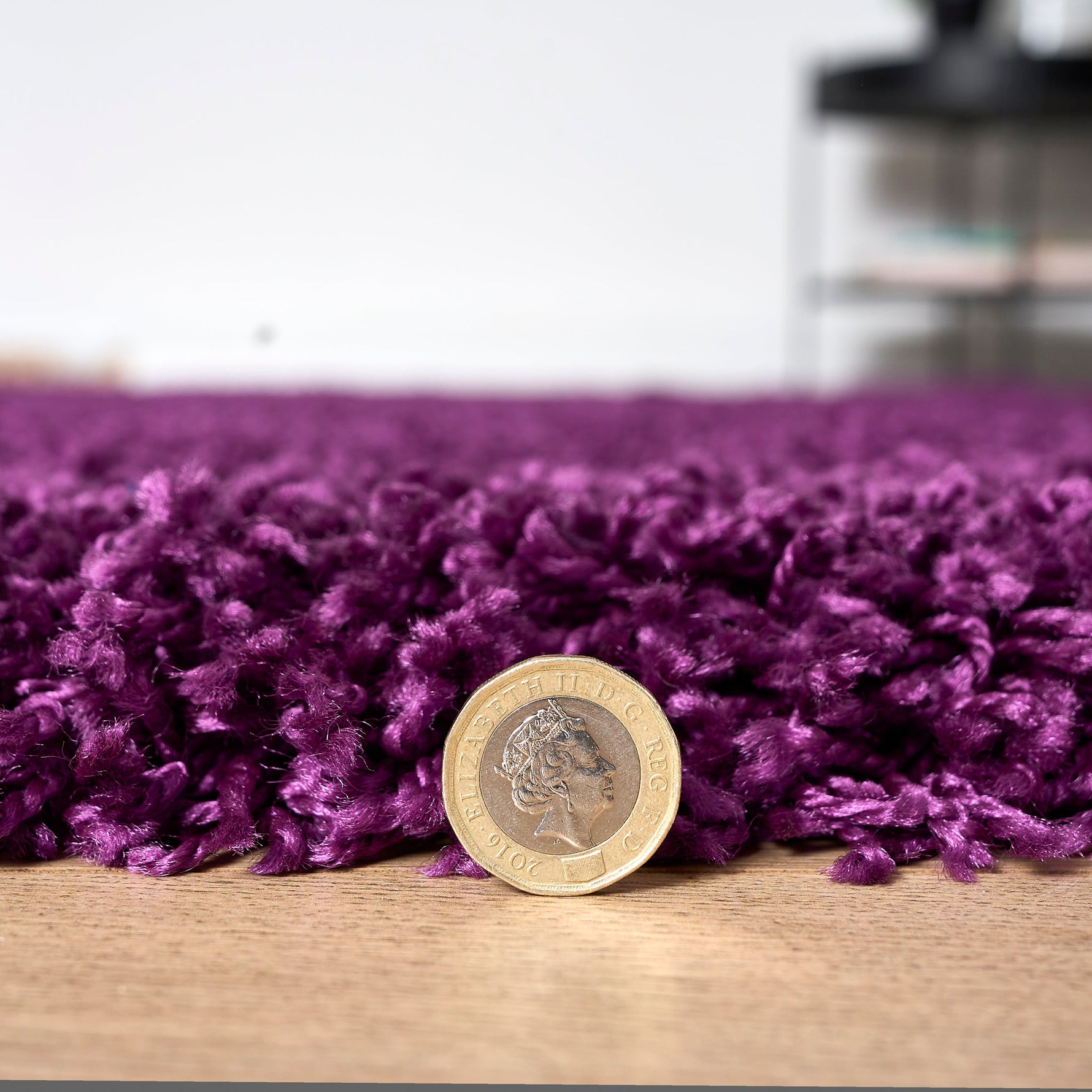 Purple Thick Shaggy Rug - California - Bargainia.com - 