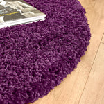 Purple Thick Shaggy Rug - California - Bargainia.com - 