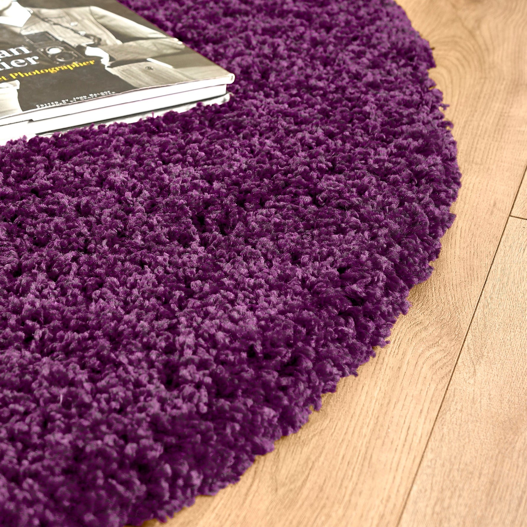 Purple Thick Shaggy Rug - California - Bargainia.com - 