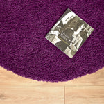 Purple Thick Shaggy Rug - California - Bargainia.com - 