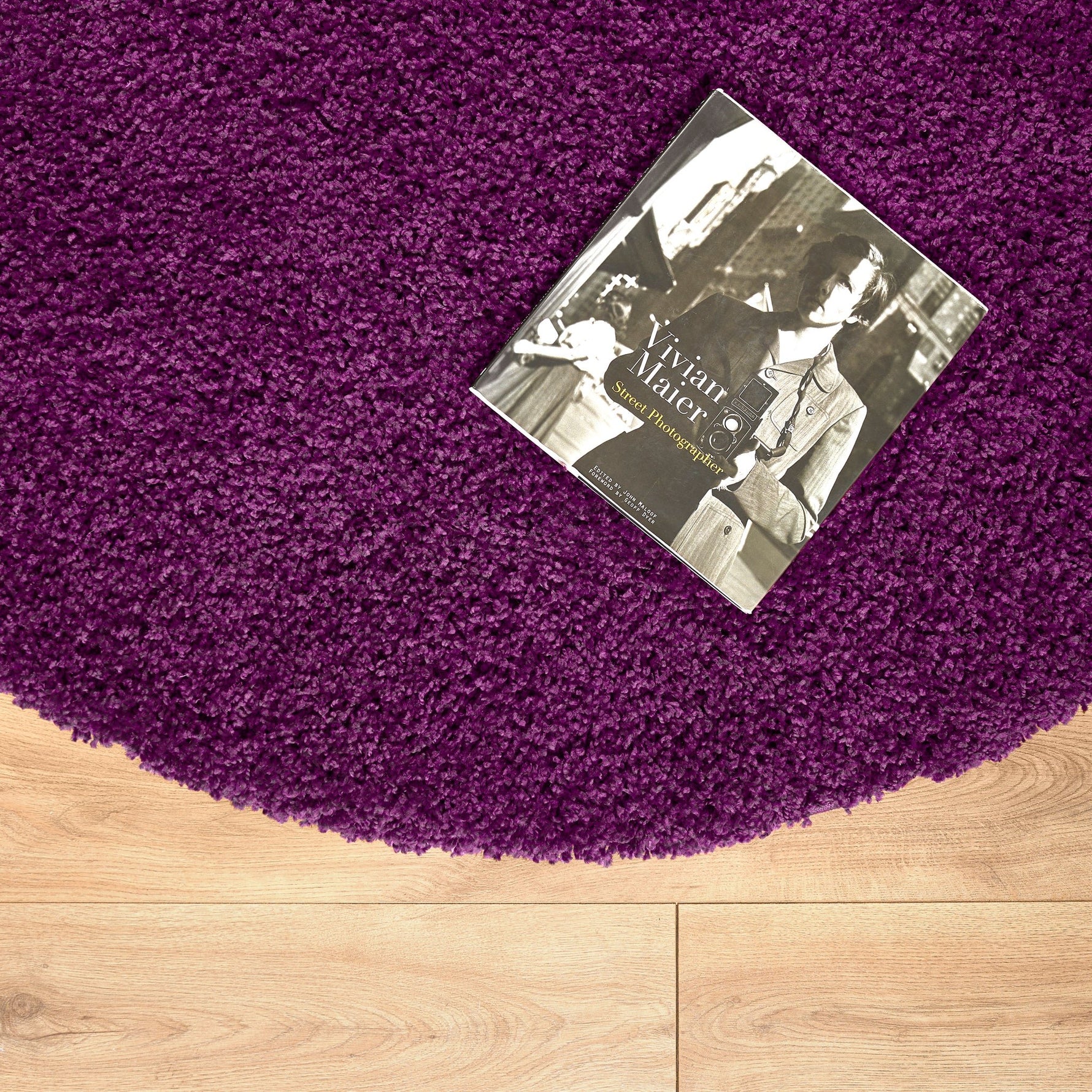 Purple Thick Shaggy Rug - California - Bargainia.com - 