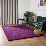 Purple Thick Shaggy Rug - California - Bargainia.com - 