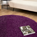 Purple Thick Shaggy Rug - California - Bargainia.com - 