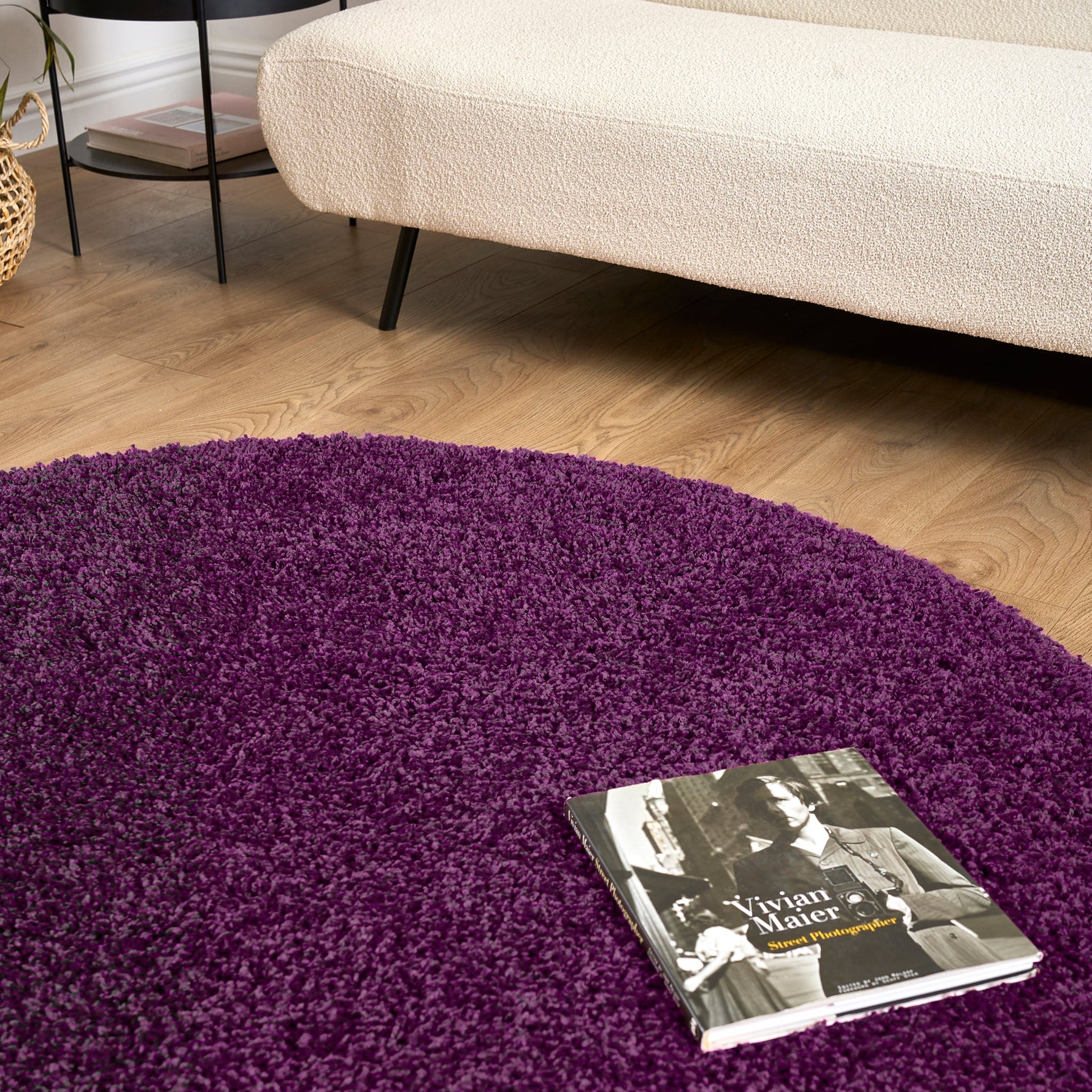 Purple Thick Shaggy Rug - California - Bargainia.com - 