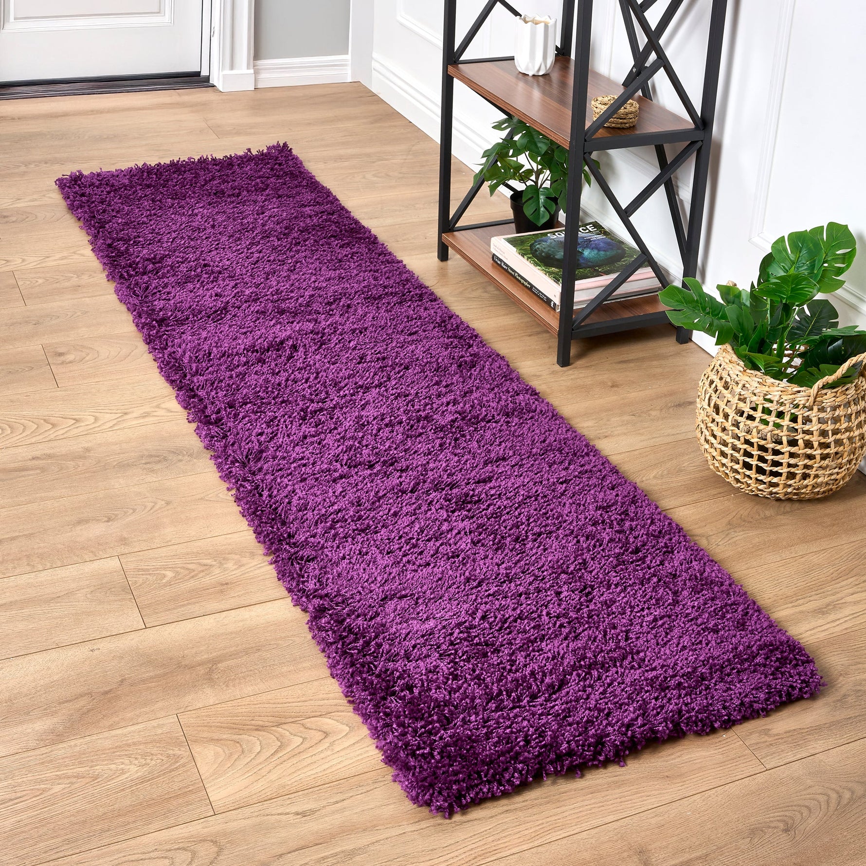 Purple Thick Shaggy Rug - California - Bargainia.com - 