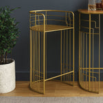 Rabia Gold Finish Bar Chair - Bargainia.com - 5018705497723
