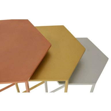 Rabia Nest Of 3 Hexagonal Nesting Table - Bargainia.com - 5018705463261