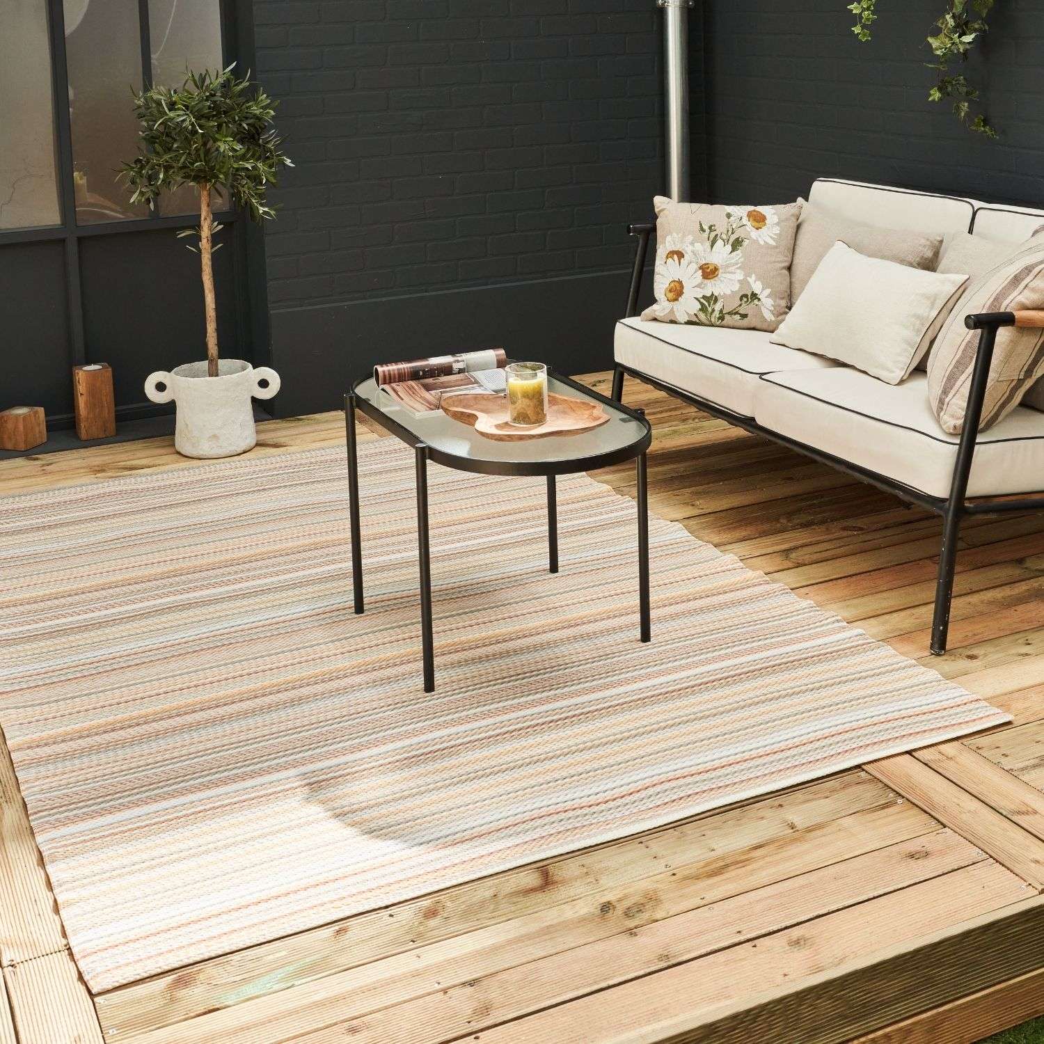Rainbow Outdoor Rug Beige | 1020 - Bargainia.com - 5056584543506 - 3686