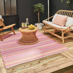 Rainbow Outdoor Rug Pink | 1020 - Bargainia.com - 
