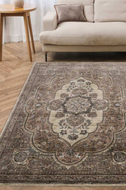 Raja Medallion Vintage Rug – Brown Heritage Elegance - Bargainia.com - 5053095270518 - MA4928/NJ1-E 120/180