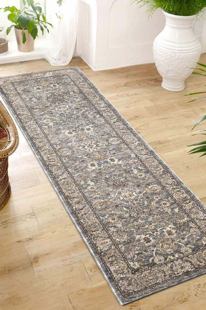 Raja Traditional Rug – Grey Vintage Elegance - Bargainia.com - 
