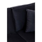 Ralph Three Seat Black Velvet Right Chaise Sofa - Bargainia.com - 