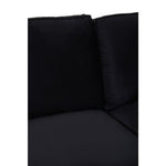 Ralph Three Seat Black Velvet Right Chaise Sofa - Bargainia.com - 